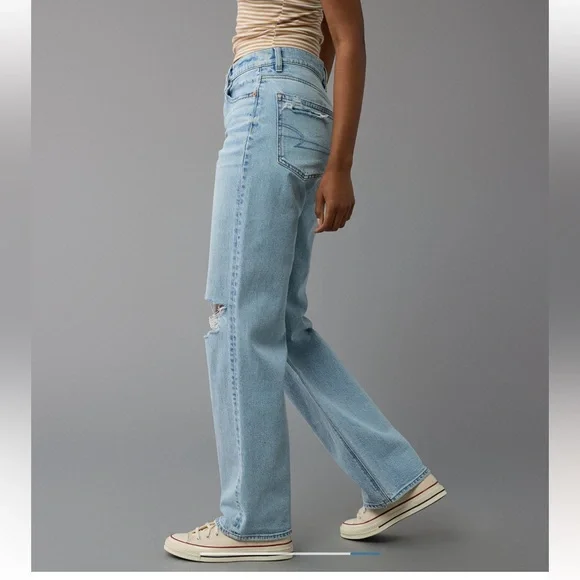 Strigid Ripped High Wasted Stovepipe Jeans - 10 - American Eagle - Picture 10 of 13